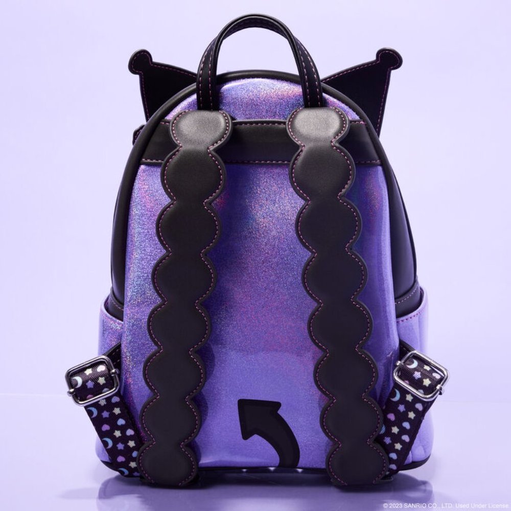 NEW NYCC Limited Edition Loungefly Sanrio Kuromi Witch Backpack & My Melody Coin - Picture 3 of 11